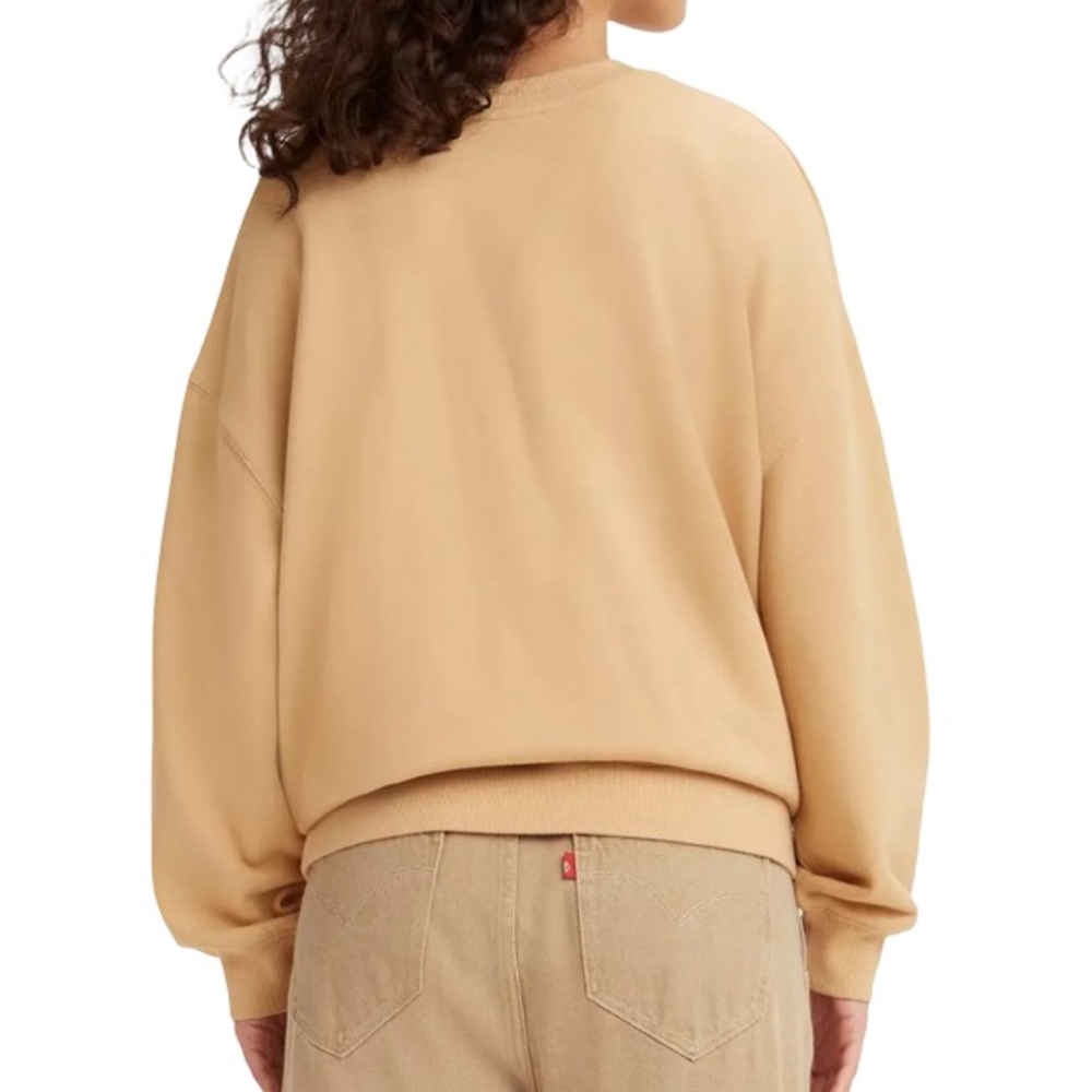 Levi's Red Collection Tan Crewneck Logo Sweatshirt, Unisex, Large, limited - Picture 3 of 12
